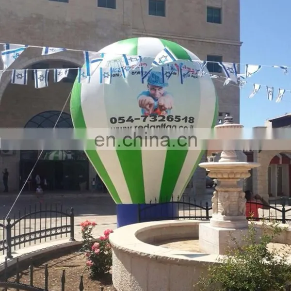 Hot Air Balloon Shaped Inflatable Ground Decoration Rainbow Color Rooftop Balloons for Party Events photo-4