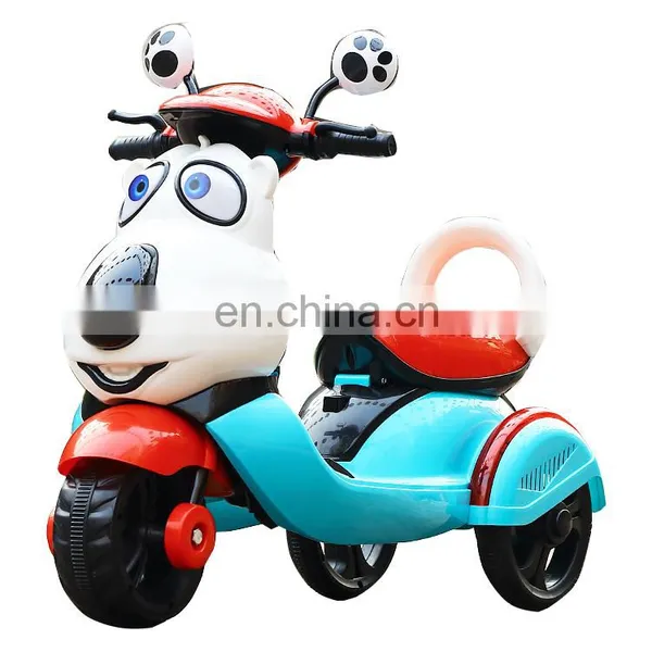 Factory Supply Plastic Motorcycle Kids Lively Music Durable 6V Batter Electric Lovely Dog Cartoon Bear Motorbikes for Kids