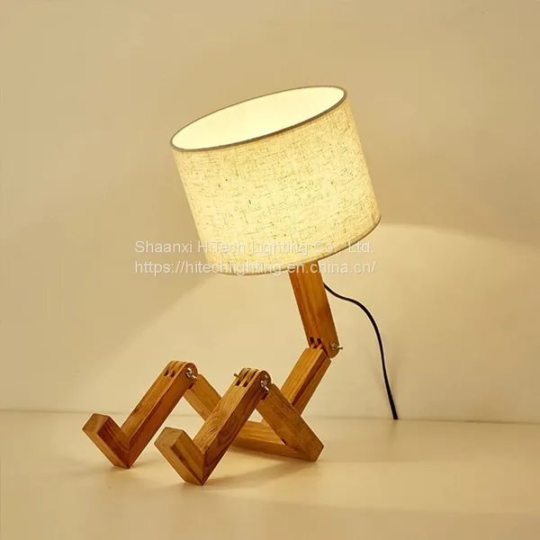 Table Lamp Solid Wood Storage Bedroom Bedside Table Light Folding Nordic Read Lights for Home Decoration Kids Desktop Desk Lamp photo-3