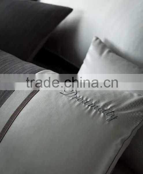 Luxury Satin Bedding Set Commercial Cotton Sheet Sets Grey and Silver King Size Comforter Sets photo-4