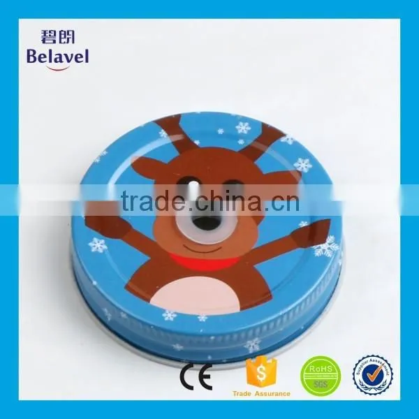 Wholesale Cheap Silver Mason Jar Lid With Hole Metal Custom Screw Lids photo-4