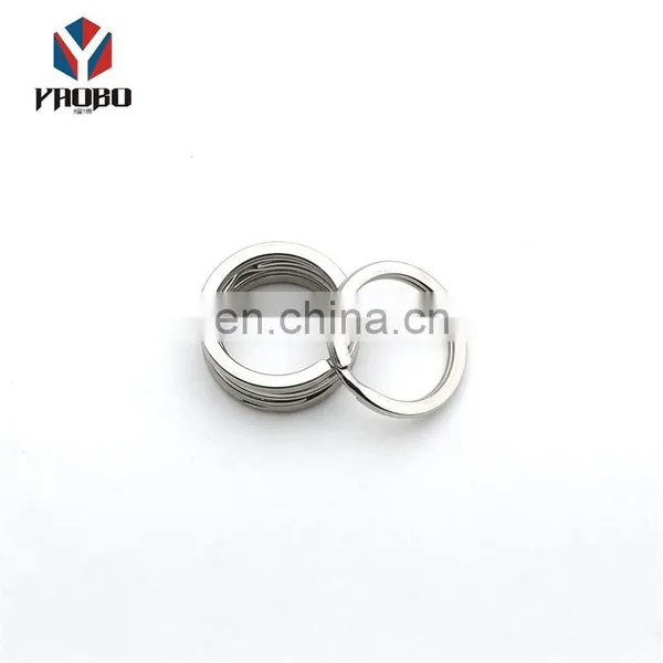 Various Styles Engraved Flat Keyring Stainless Steel Key Chain Ring Metal Split Key Ring For Accessories Use photo-2