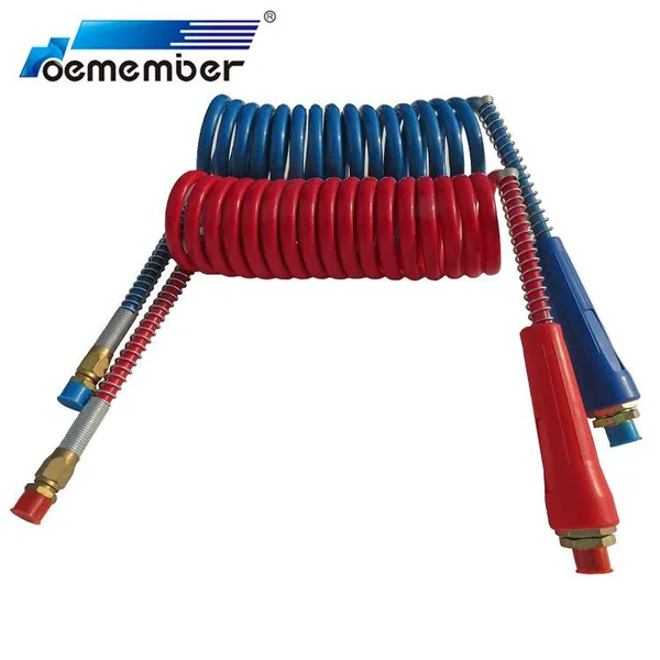 Nylon Coiled Air Set Line Assembly Red & Blue Truck Trailer Brake Coil Set