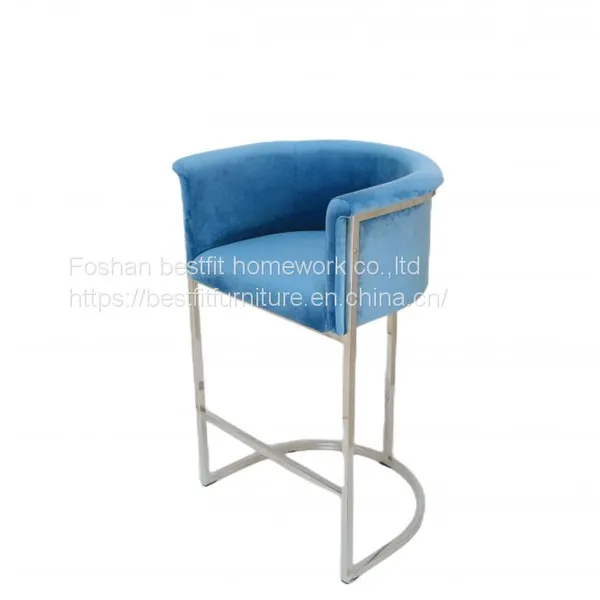 XC235 Bar Chair PU Comfortable Chair Stainless Steel High Stool Bar Stool photo-4