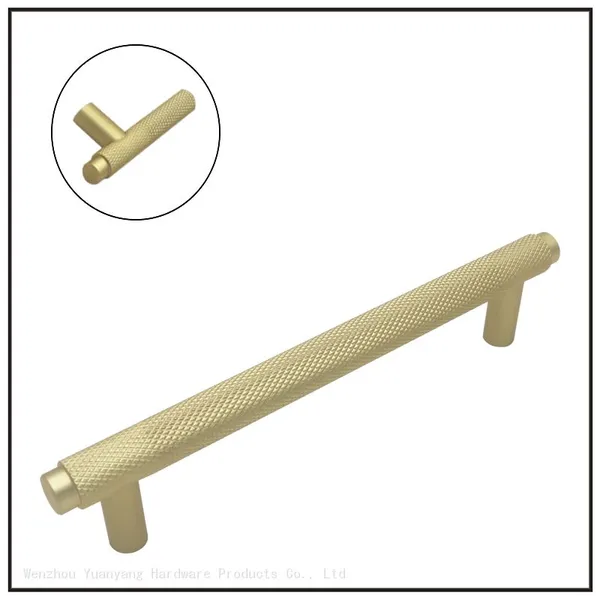 Factory Selling Cabinet Door Knurled Handles Furniture Kitchen Drawer Brass Pull Handle photo-2