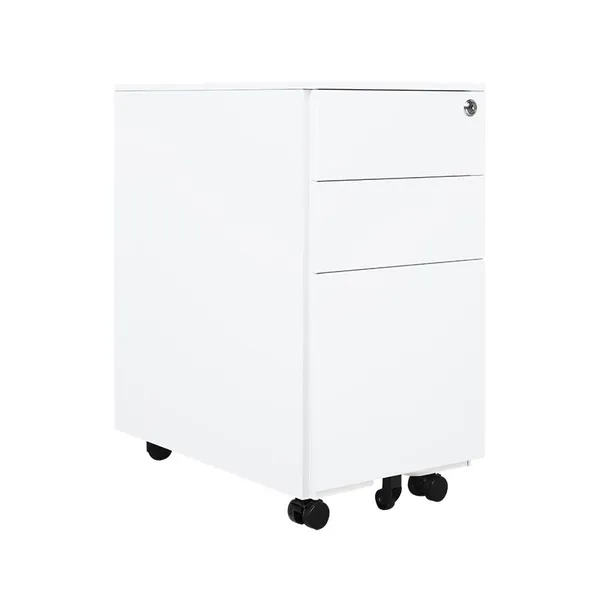 Modern 3-Drawer Mobile Pedestal Cabinet Metal Storage for Home Office School & Hospital Use photo-5