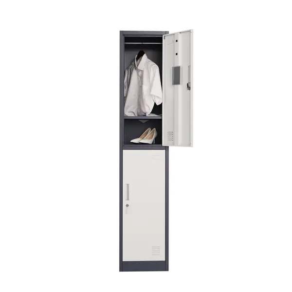 Metal Single 2 Door 2 Tier Supermarket Locker Metal Steel Cabinet Storage Swimming Gym Wardrobe Locker photo-2
