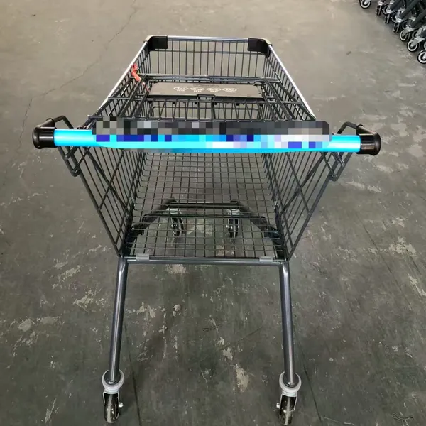 Customized Retail Store Hypermarket Shopping Trolley Cart Zinc Then Powder Coating Surface photo-2