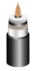 Single-core cable with aluminium-polyethylene laminated(APL) sheath and optical fibers up to 245kV