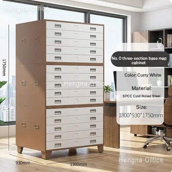 Smooth Sliding 5 Drawer Metal Blueprint Cabinet | With Roller Construction | for Design Studio photo-1