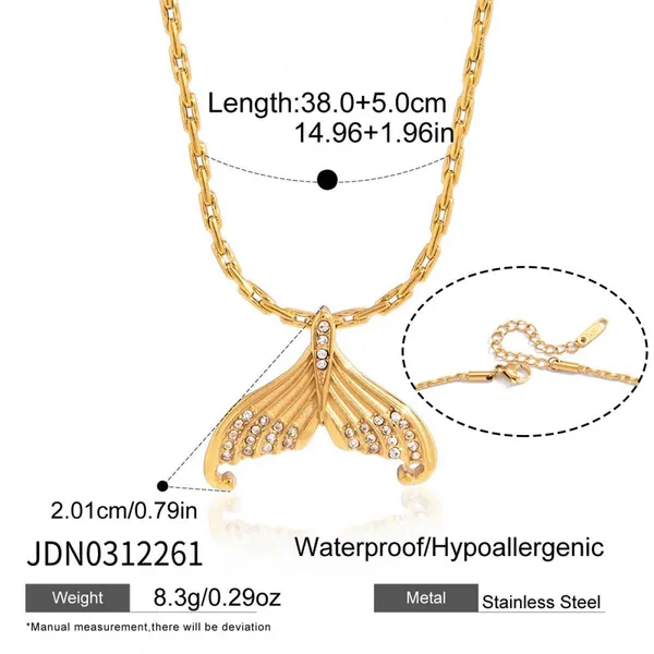 Gold Plated Stainless Steel Fan Shape Drop Earrings for Women CZ Stone Dangle Earrings Waterproof Hypoallergenic Jewelry Wholesale photo-2