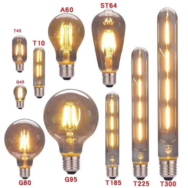 T300 8Watts Dimmer LED Light Bulbs Glass Clear LED Filament Bulbs photo-4