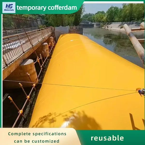 Multifunctional PVC Water Cofferdam Reusable Temporary Water Barrier For Aquatic Engineering Works photo-3