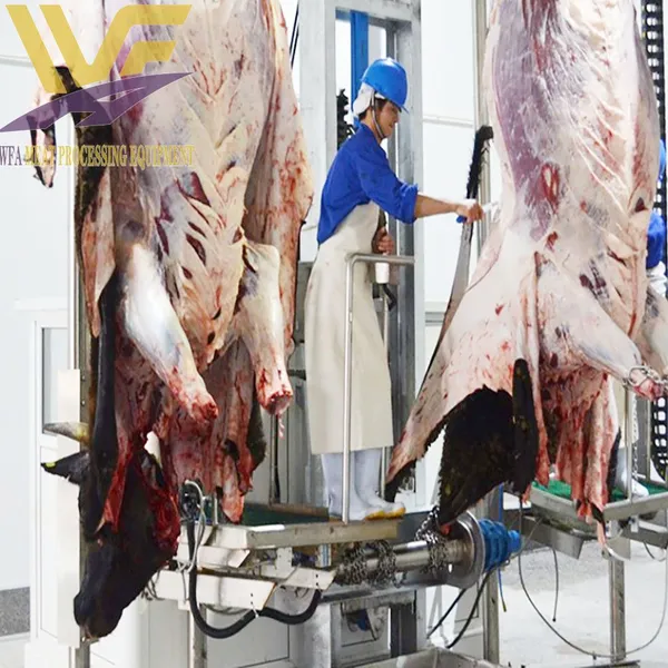 Efficient Cattle Slaughterhouse Line Equipment Cow Butchery Machinery Abattoir Machine HACCP Bull Beef Meat Processing Conveyor