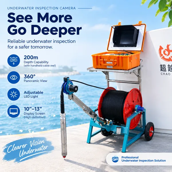 200m Waterproof 360 Camera Deep Water Well Borehole Inspection System