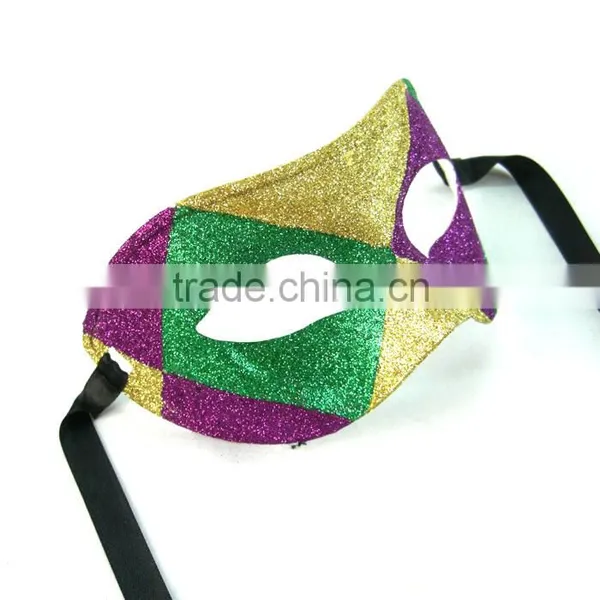 Venice Exquisite Beauty of the Lady Princess Yellow Half Face Mask Dance Parties photo-4