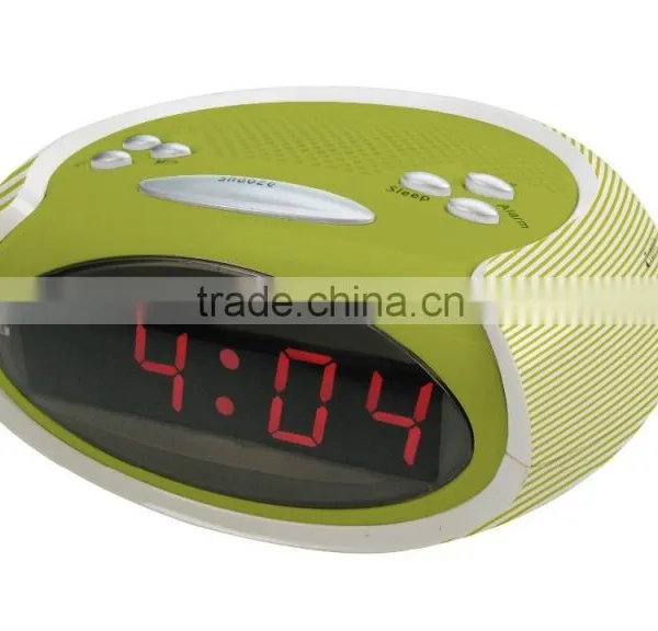 Cheap Item Oval Shape AM FM PLL Alarm Clock Radio photo-2
