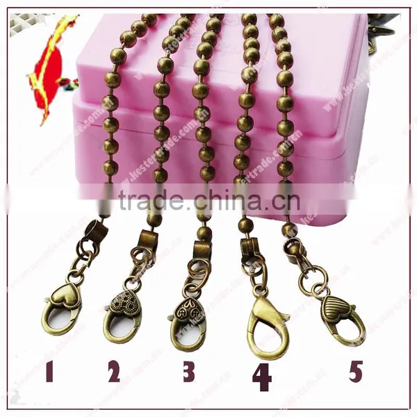 Fashion Antique Brass Ball Chain With 5 Different Shape Special Hook Metal Chain for Bags photo-2