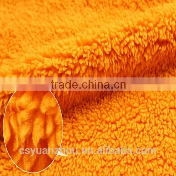 Dubai Fashion Orange Sherpa Fleece Fabric photo-3