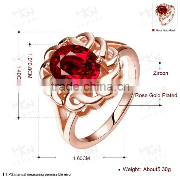 Gold Plated Jewelry Womens Ring With Crystal For Engagement Ring photo-4