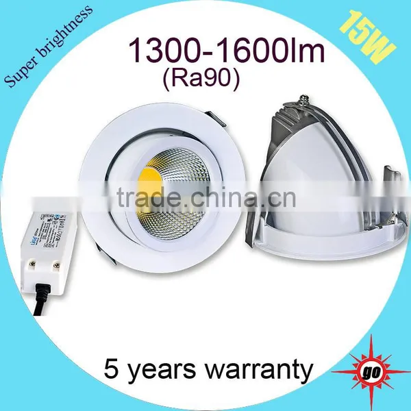 Ra90 Innovative 15w Led Lights High Best Price 360 Degree Ajustable Cob Gimbal Downlight photo-3