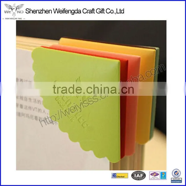 Multicolor high quality leather corner protection bookmark with logo emboss