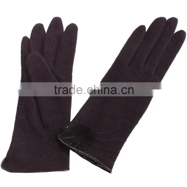 Mink Fur Gloves Touch Screen Winter