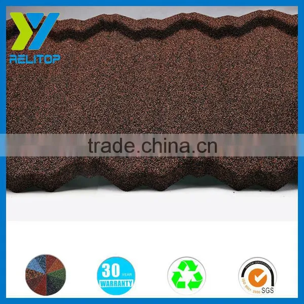 Chestnut Color Spanish Type Stone Coated Roof Tiles Prices photo-3