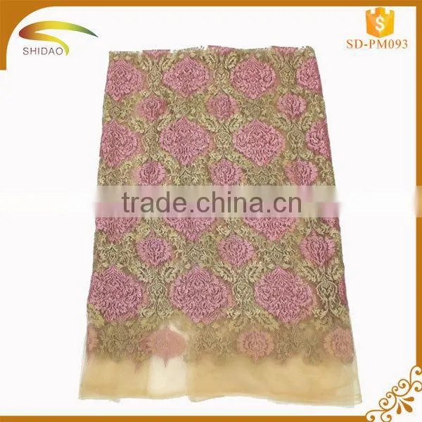 Custom Leaves Pattern Eco-Friendly Feature Indian Tulle Lace Fabric for Garment Accessories Wholesales photo-2