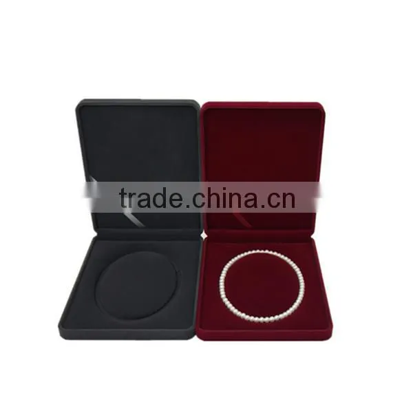 Custom Velvet Jewelry Gift Packaging Pearl Necklace Box photo-2