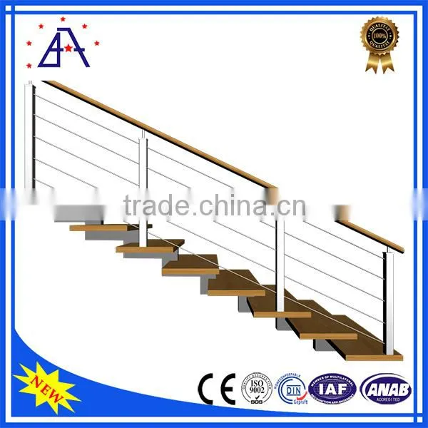 High Style Modestly Priced Silver Anodized Aluminum Handrail for Stairs photo-5