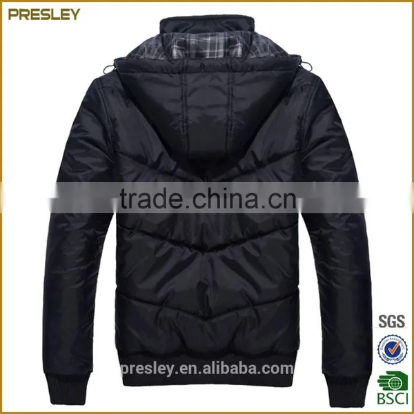 Wholesale Cheap Quality Hot Sale Winter Man Cotton Down Jacket Black Coat photo-2