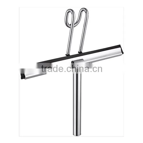 Chrome Finish Brass Windows Cleaner With Hook Rubber Household Cleaning Blade Cleaning Tools Accessories
