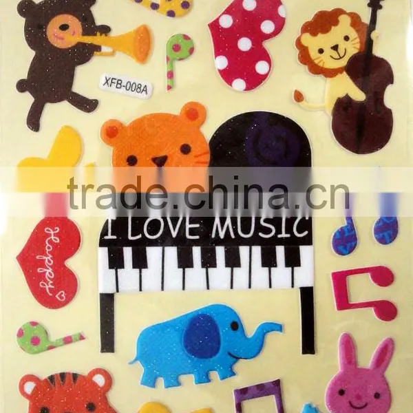 3d Puffy Foam Sticker/soft Puffy Stickers/puffy Sponge Sticker