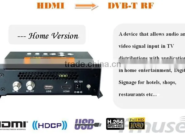 FUTV4622 DVB-T MPEG-4 AVC/H.264 HD Encoder Modulator (Tuner,HDMI In; RF Out) With USB Upgrade for Home Use photo-3