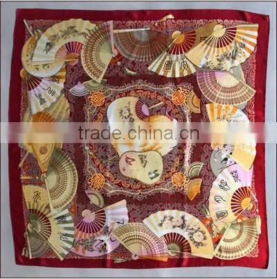 100% Silk Big Square Scarf With Elegant Design photo-4