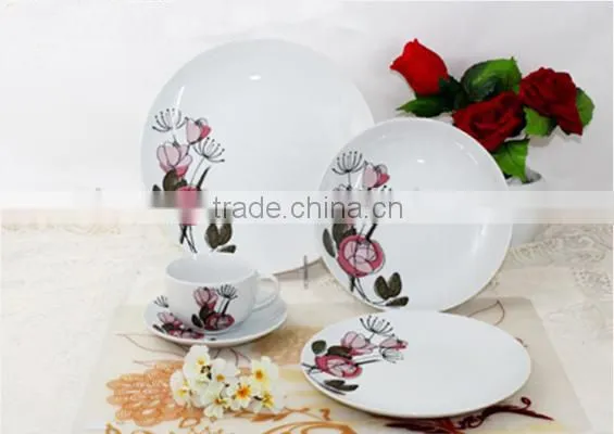 20 Piece High Quality Coupe Shape Porcelain Dinner Set,valentine Dinnerware Set photo-5