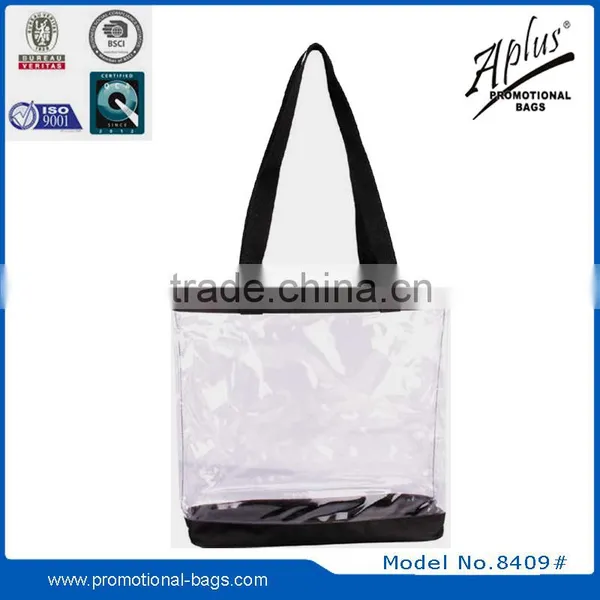 2015 Light Weight Plastic Transparent PVC Handbag Tote Bag