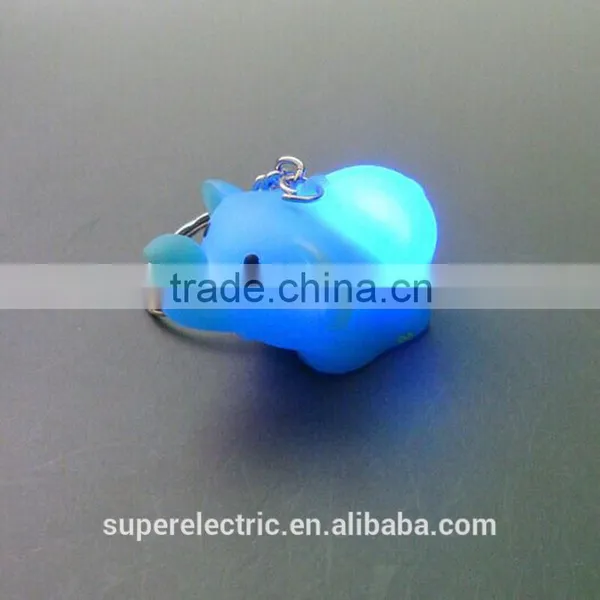 Latest Design Elephant Key Chain Eco-friendly Kids Toys Cheap Animal Pvc Led Keychain photo-5