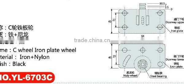 Hanging Sliding Door Wheels With Groove Wheel for Furnitre Door & Window photo-2