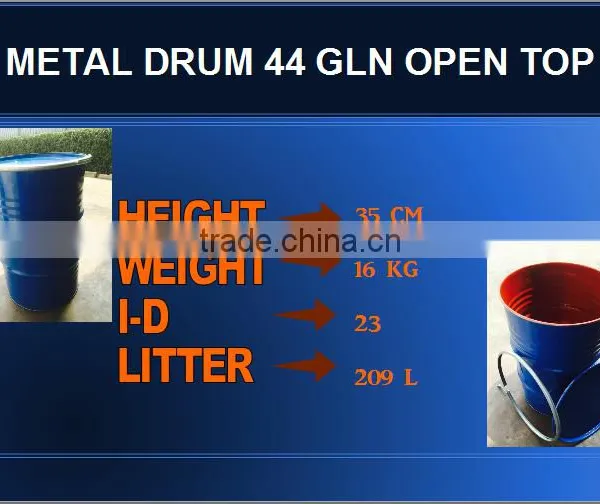 Metal 44 Gallon Open Top Drum