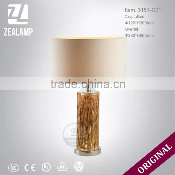 DIY Tree Root Resin Luxury Unique Amber Table Lamps Modern Hotel Table Lamp