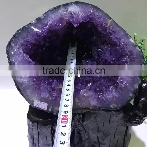 7.9kg Natural Uruguay Amethyst Geodes Purple Quartz Crystal Cluster for Gift photo-6