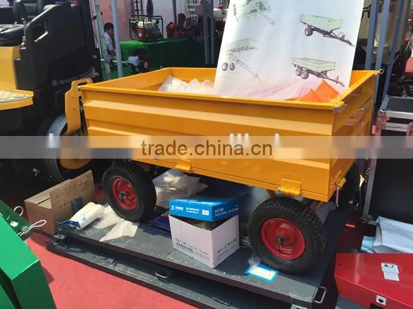 4-Wheel Utility Cart Trailer 17Cubic - 1500lbs for Garden Lawn Tractor photo-2