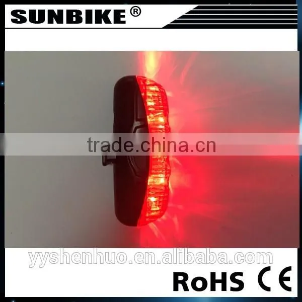 High Quality Factory Direct Sale Cheap 5 Red LED Bicycle Tail Light photo-3