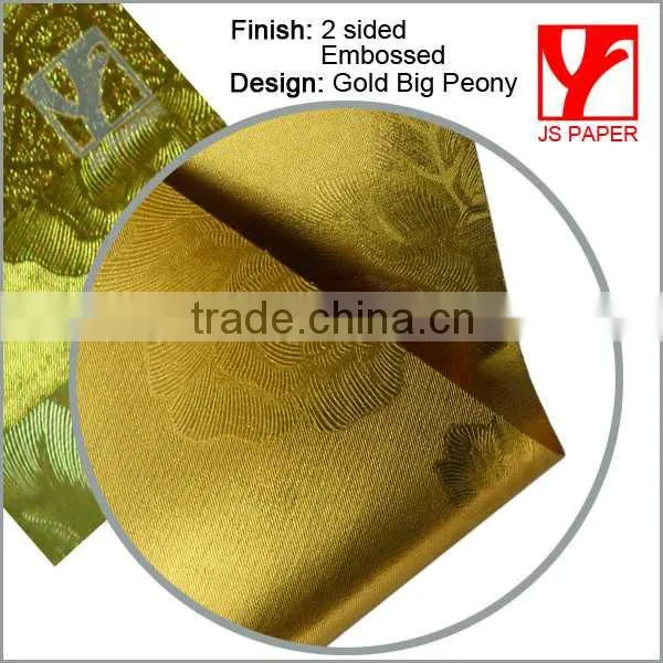 JS 2 Side Coated Gold Foil Metallic Wrapping Paper