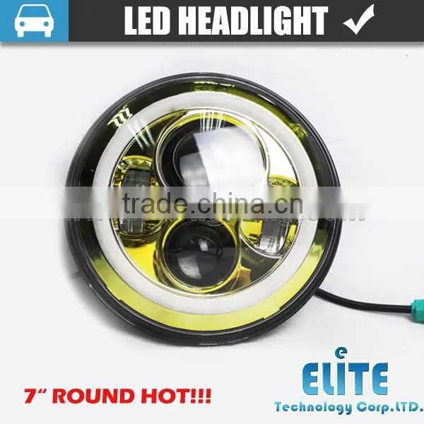2015 Updated 7inch Round Led Headlight With DRL 12v 24v Led Motorcycle Headlight With E-Mark Certificate photo-2
