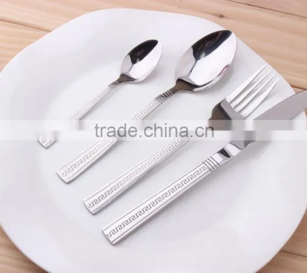 Decorative Pattern Handle Stainless Steel Cutlery Set (KX-S153) photo-2