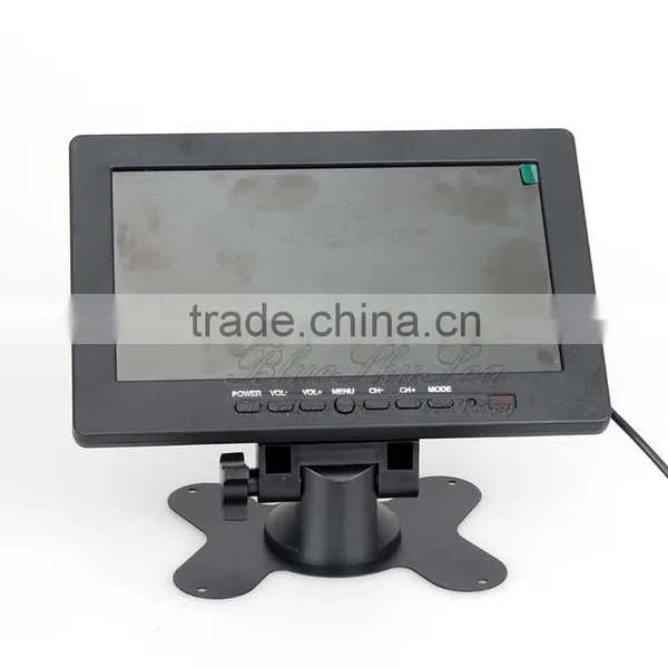 HD 7" TFT LCD Color Monitor Screen Display 2CH Video Audio for CCTV Cam,VCD,DVD