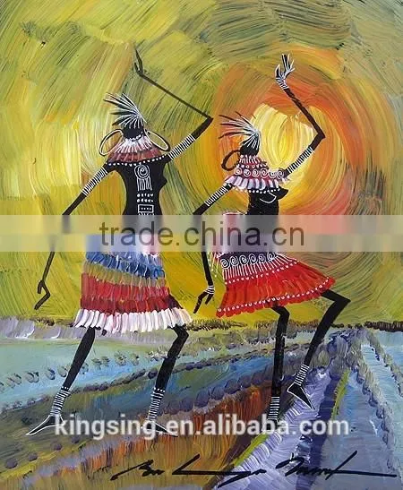Hand Painted African Woman Portrait Oil Paintings 17694 photo-2